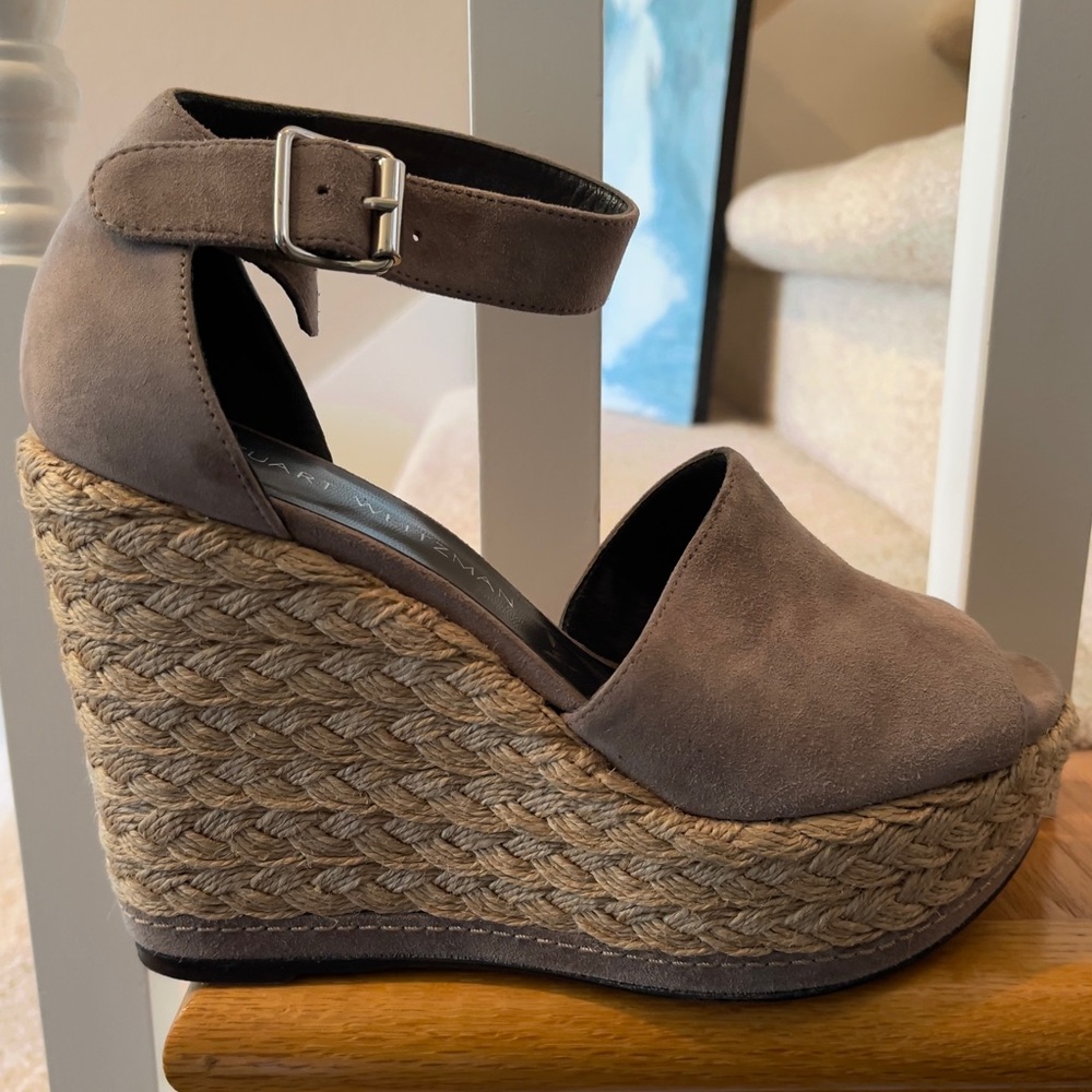 Stuart Weitzman | Taupe - Soho Jute - Picture 7 of 15